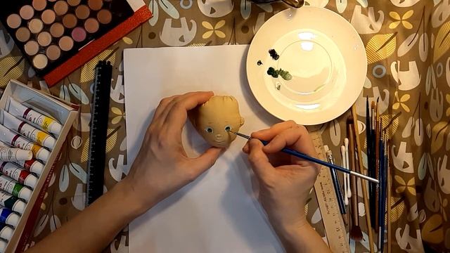 Как нарисовать лицо кукле. Простое личико для вашей куклы. смотреть онлайн