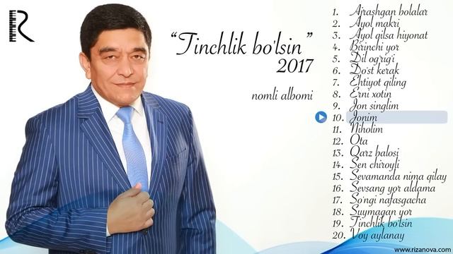 Xurshid Rasulov - Tinchlik Bo'lsin Nomli Albomi 2017 #UydaQoling