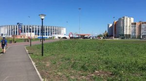Выход к стадиону со станции метро "Стрелка". Нижний новгород
