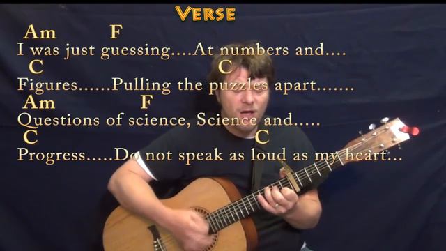 The Scientist (Coldplay) Guitar Cover Lesson with Chords/Lyrics смотреть онлайн