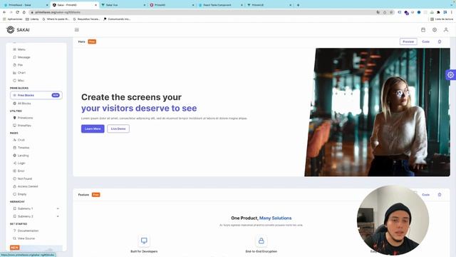 Sakai, una plantilla GRATIS full responsive increíble para ReactJS, Angular y Vue ✅ смотреть онлайн
