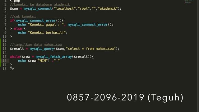 Pemrograman Web Lanjut PHP & MySQL Part 1 - Create Table, Select, HTML Table, CSS смотреть онлайн