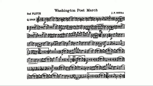 The Washington Post March Sheet music for 2nd Flute - John Philip Sousa смотреть онлайн
