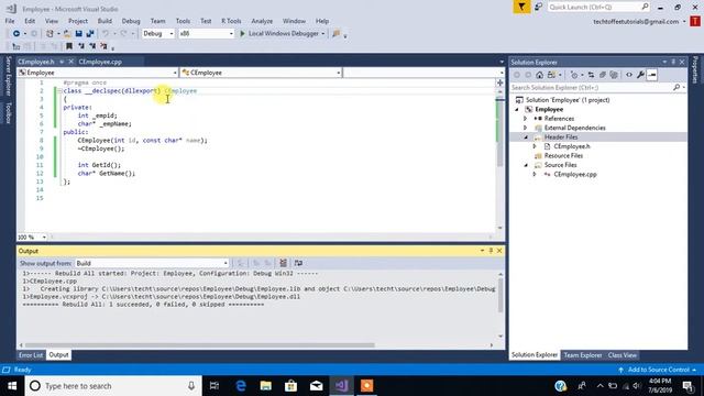 Export a C++ class from a DLL смотреть онлайн