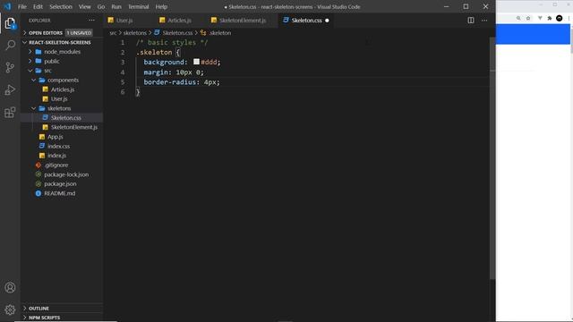 React Skeleton Screen Tutorial #3 - Base Skeleton Component смотреть онлайн