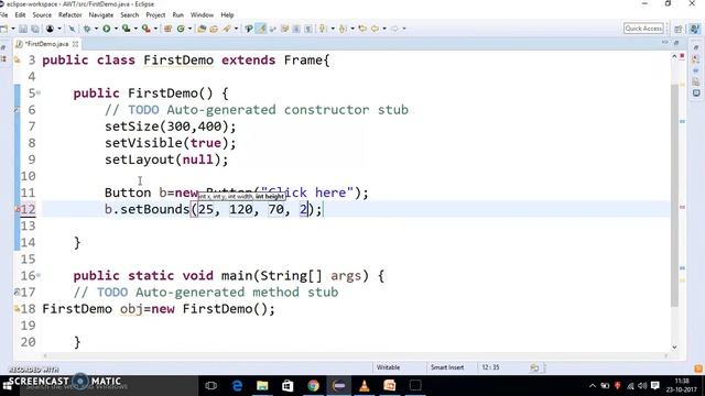 4 Java Program to create a Button Demo смотреть онлайн