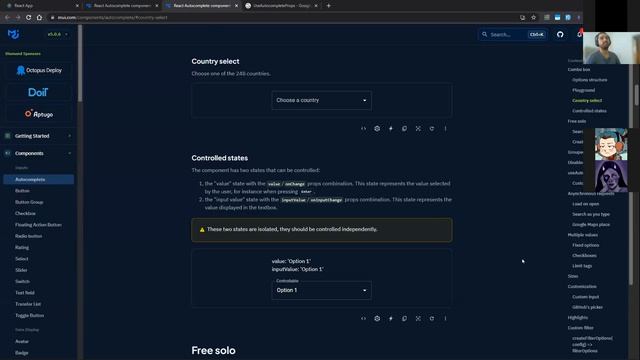 212 - Adv - MaterialUI Autocomplete (tag selector) смотреть онлайн