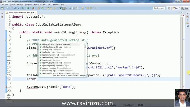 JDBC Callable Statement Example (Gujarati) смотреть онлайн