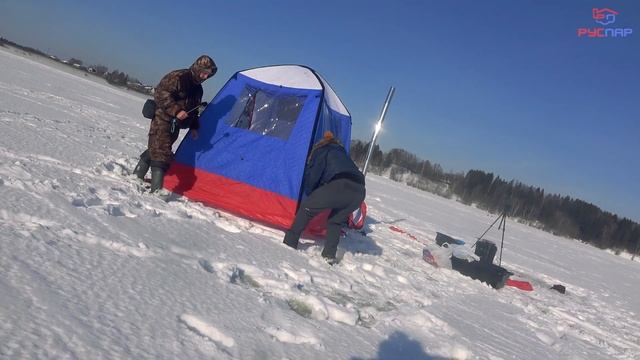 Баня на рыбалке БЕЗ ЖЁН! Как поймать КАЙФ - зимняя рыбалка с баней на льду. смотреть онлайн