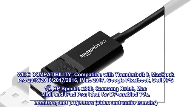 Amazon Basics Bi-Directional USB-C to DisplayPort Cable - 3-Foot смотреть онлайн