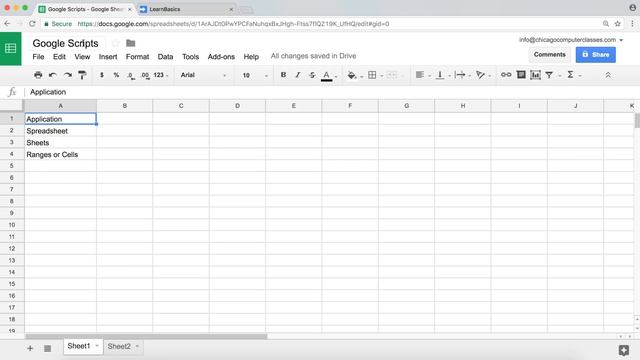 App Script Editor Tutorial - Google Sheets - Excel VBA Equivalent - Read & Write to Ranges & Cells смотреть онлайн