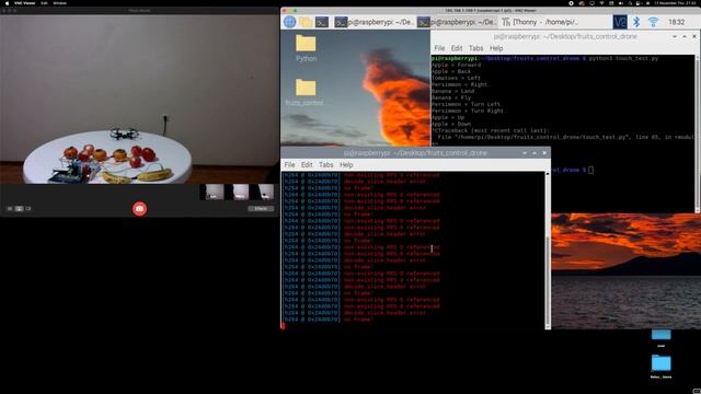 Drone controlled by touching Fruits with Raspberry Pi and Python смотреть онлайн
