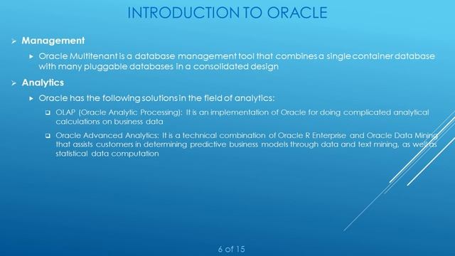 Introduction to Oracle | What is the Oracle database? | Features | Reasons to use an Oracle databas смотреть онлайн