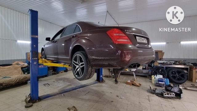 W221. Выхлоп Amg готов (насадки).Перешёл на Лукойл Генезис.