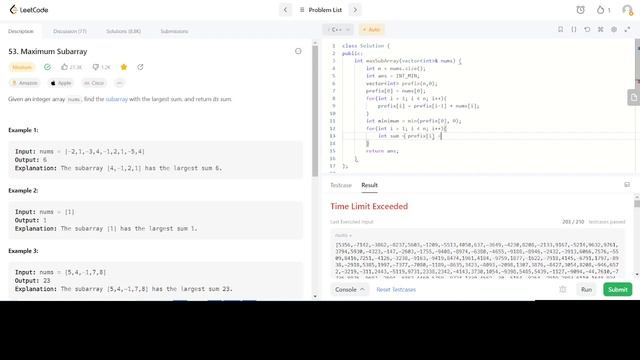 Leetcode || Maximum Subarray Sum || Prefix Sum || DP смотреть онлайн