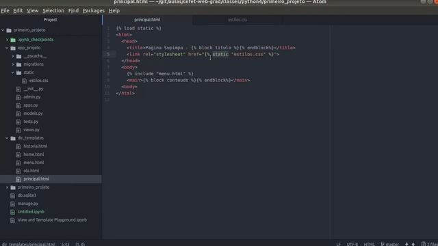 [Python e Django Aula 4 - Tópico 5] Configuração de arquivos estáticos no template смотреть онлайн