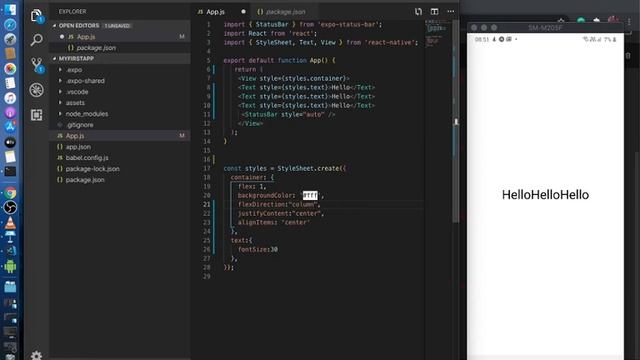 React Native StyleSheet and FlexBox смотреть онлайн