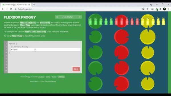 LEVEL 20 | FLEXBOX FROGGY