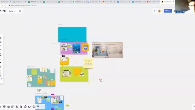Работа на доске Miro , создание стикеров и картинок смотреть онлайн