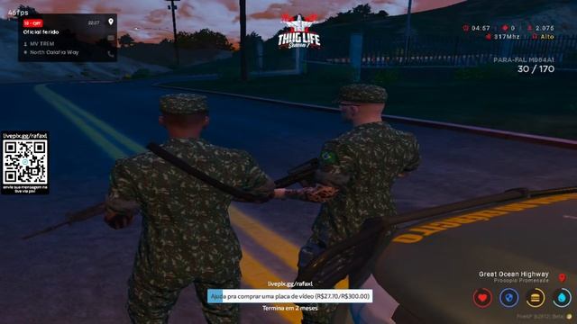 THUG LIFE RJ ? MINHA PRIMEIRA VEZ NO EXÉRCITO BRASILEIRO | GTA RP AO VIVO ? смотреть онлайн