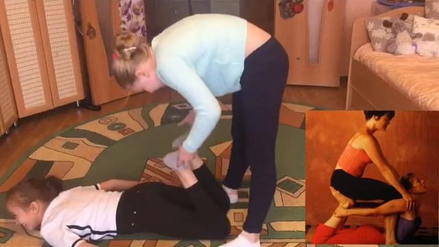 Мы сломались !??? йога челлендж!!! | Arina&Polina смотреть онлайн
