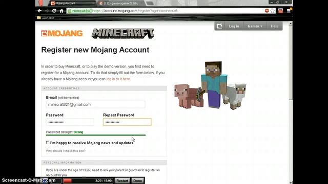 how to register to minecraft account смотреть онлайн