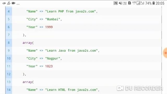 Multidimensional Array in php смотреть онлайн