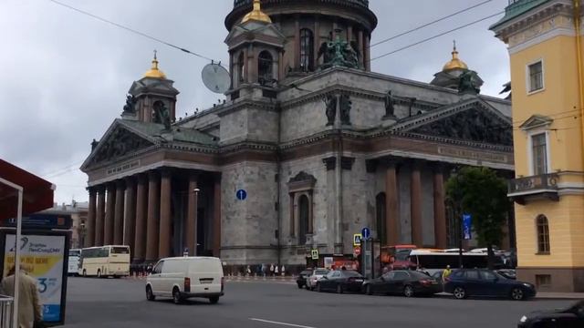 Исаакиевский собор, вид со стороны, Санкт-Петербург смотреть онлайн