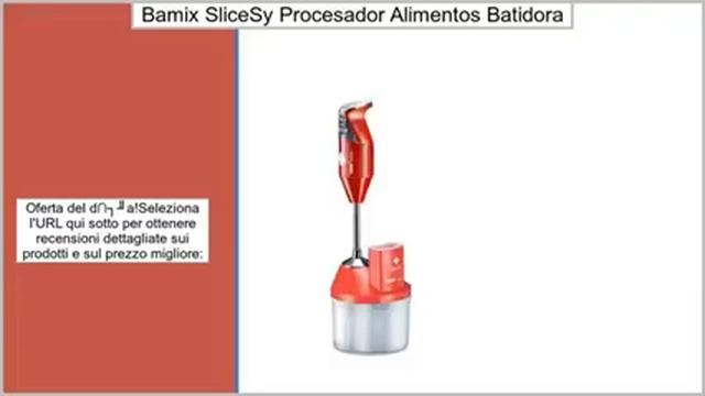 Bamix SliceSy 5 - Procesador de alimentos para batidora de mano, color rojo смотреть онлайн