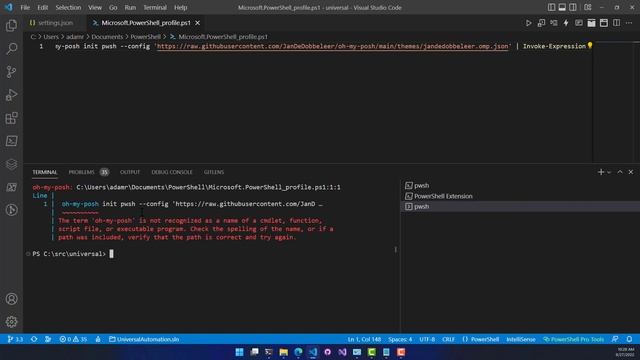 Configuring Visual Studio Code to Use oh-my-posh смотреть онлайн