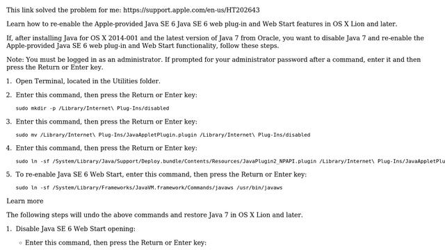 Apple: Can't uninstall Java under El Capitan смотреть онлайн
