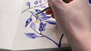 Простой рисунок акварелью для начинающих поэтапно. Простой способ нарисовать красивые листочки.