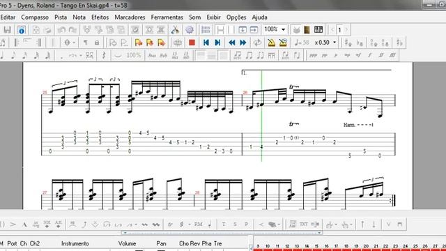 Tango en Skai - Roland Dyens (Tablatura,Tabs) смотреть онлайн