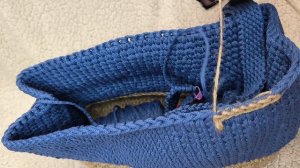 Рюкзак крючком из джута и полиэфирного шнура 3