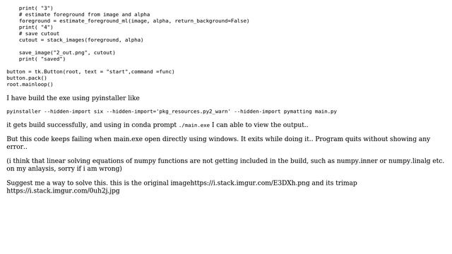 Python build exe file runs successfully in conda prompt but gets quit while running смотреть онлайн