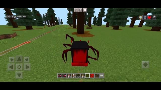Playing as Realistic Choo Choo Charles | Morph Addon in Minecraft PE смотреть онлайн
