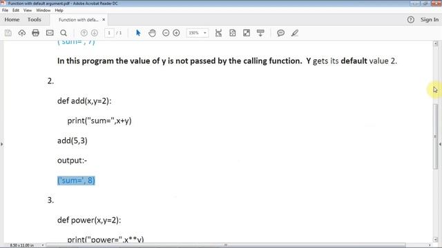 Function with default arguments смотреть онлайн