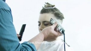 Extreme Shaved Undercut Makeover www.ShortHaircutGirls.com