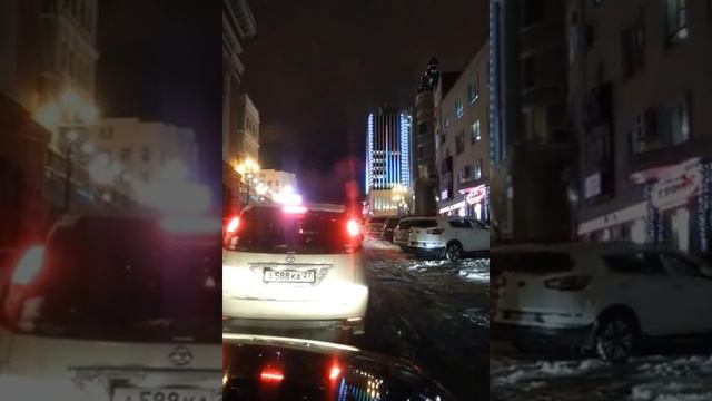 Хабаровск. Вечер. Гололед. смотреть онлайн