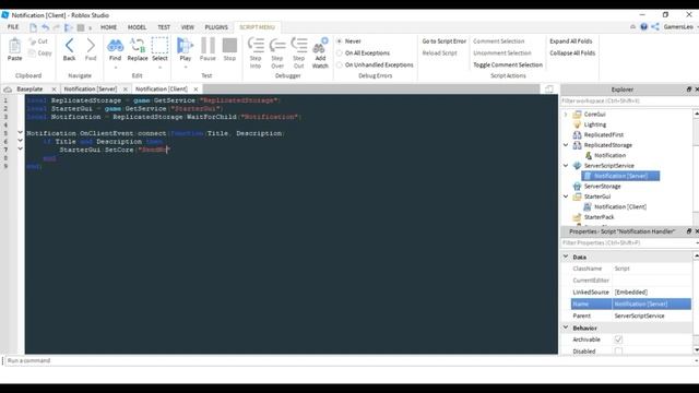 Notification | Roblox Scripting Tutorial