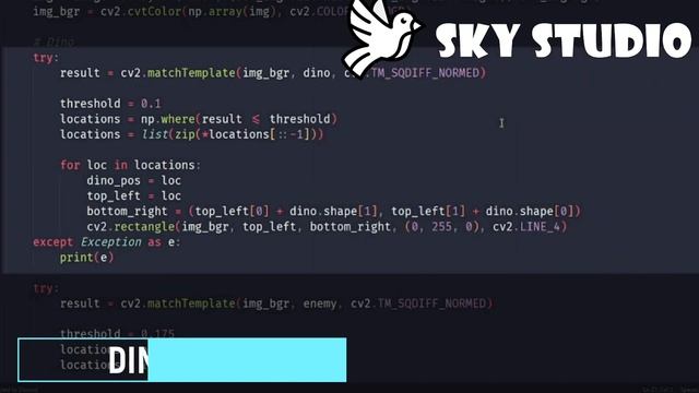 Google Chrome Dino Bot - Python OpenCV library #bot #pythonbot #opencv смотреть онлайн