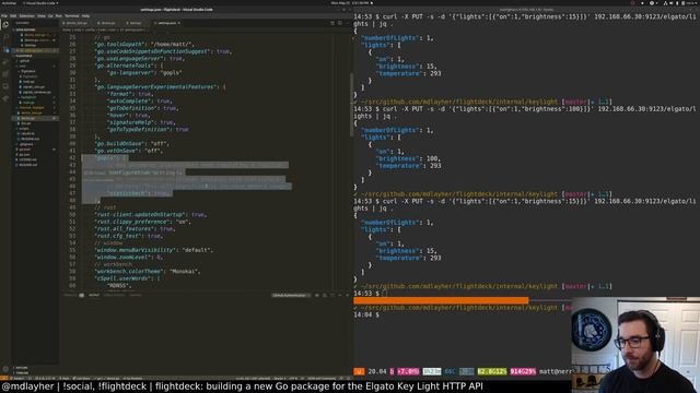flightdeck: building a new Go package for the Elgato Key Light HTTP API (May 25, 2020) смотреть онлайн