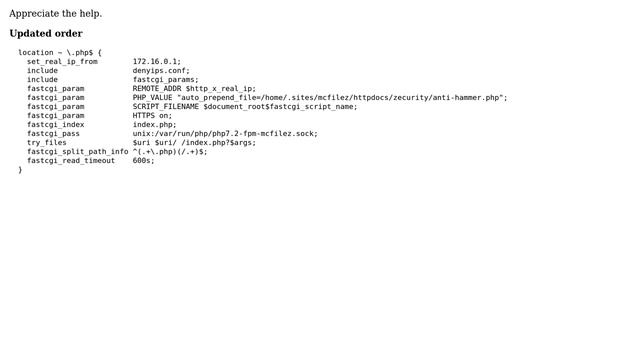 DevOps & SysAdmins: Is there a proper way to order the Nginx FastCGI section? смотреть онлайн