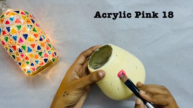 Glass Bottle Indoor Planter Idea | Easy and Simple DIY Bottle | Beginners Bottle Acrylic Painting смотреть онлайн
