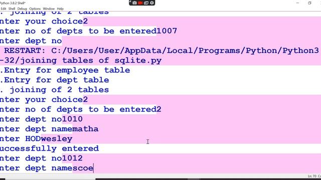 XII PROJECT JOINING OF 2 TABLES BY USING SQLITE & PYTHON смотреть онлайн