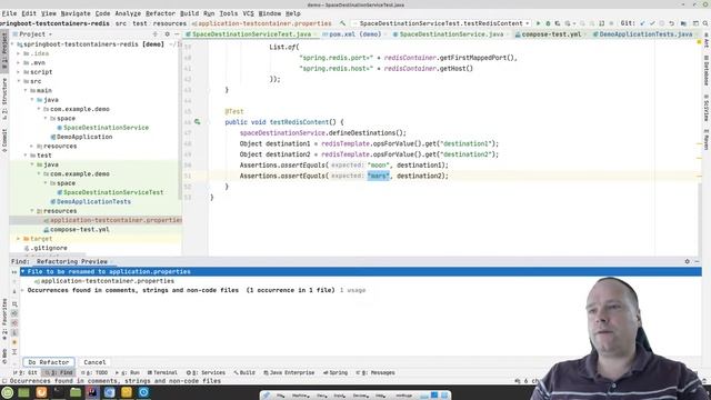 Spring Boot TestContainers Dynamic Ports for Redis docker container смотреть онлайн