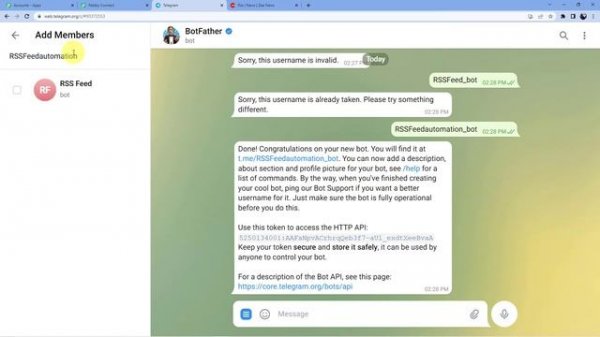 Share RSS Feed to Telegram Automatically