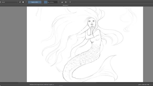 Digital Sketching KRITA ( MERMAID) смотреть онлайн
