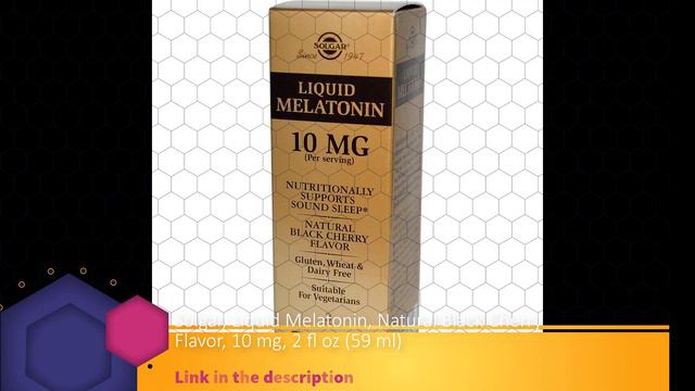 Solgar, Liquid Melatonin, Natural Black Cherry Flavor, 10 Mg, 2 Fl Oz (59 Ml)