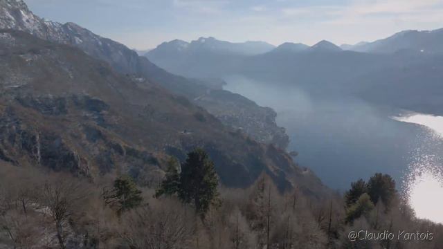 14-02-21, SENTIERO DEL VIANDANTE DA LIERNA A VARENNA, VARIANTE ALTA. смотреть онлайн